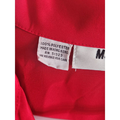 Vintage 1970s Ms Chaus Womens Sz 14P Petite Belted Midi Dress Red