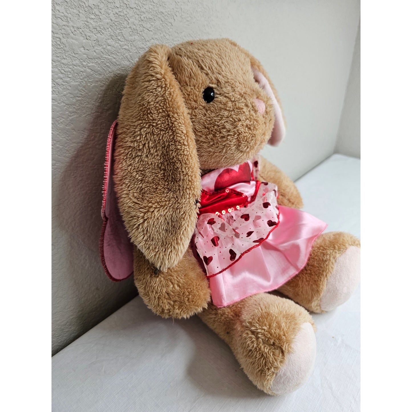 Build a Bear 16" Plush Stuffed Animal Bunny Rabbit Angel Wings Pink Heart Dress