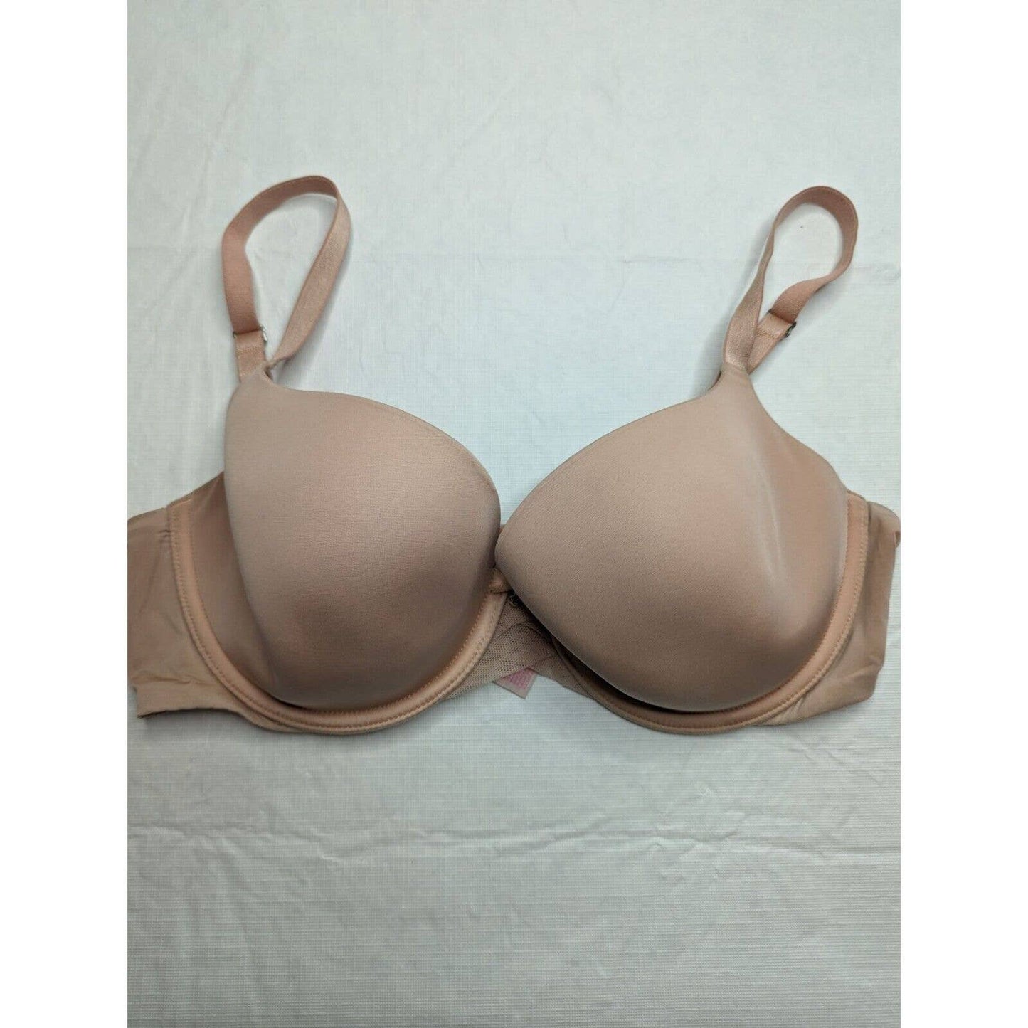 Victorias Secret Womens Sz 34D Lined Demi T Shirt Bra Solid Beige