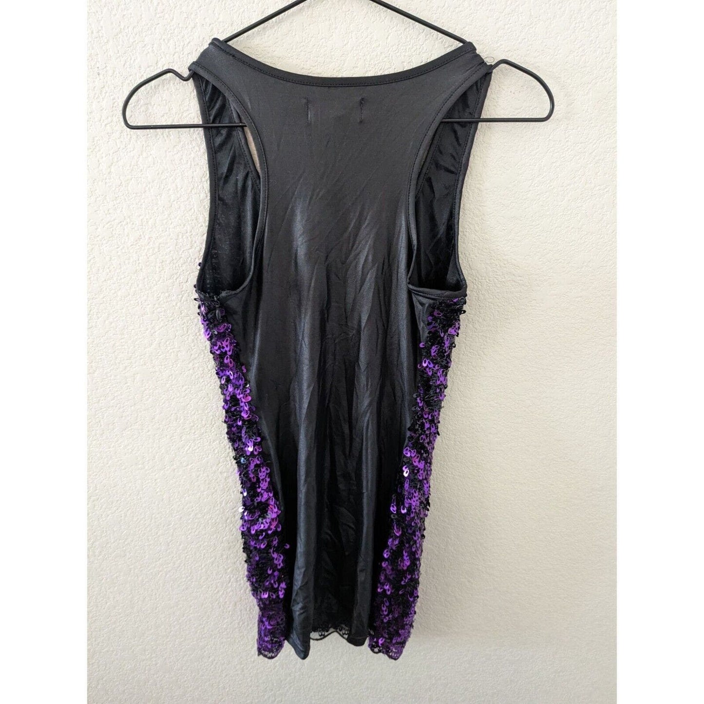 Vintage Y2K XXI Womens Sz S Mini Dress Purple Full Sequin Front