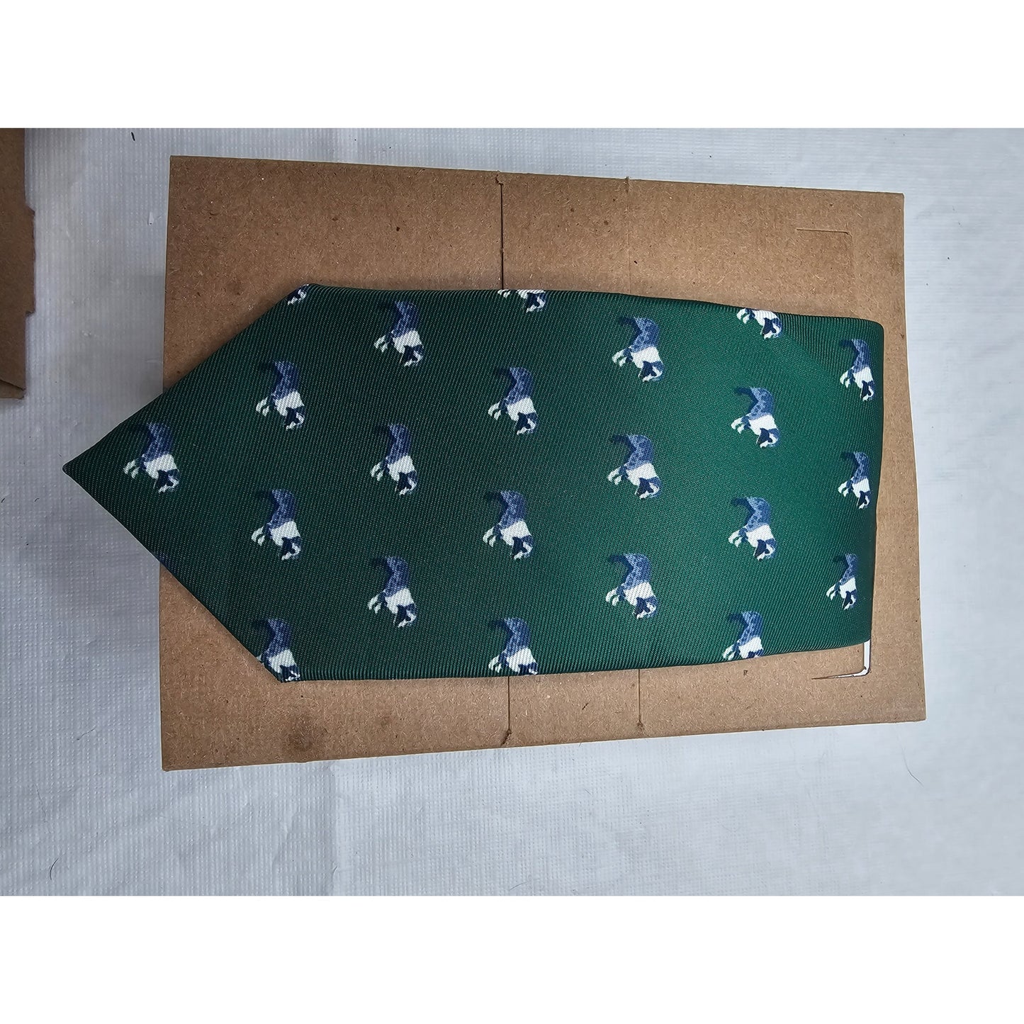 Knotty Tie company Mens Necktie St Bernard Dog Print Green