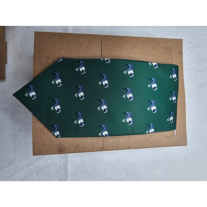 Knotty Tie company Mens Necktie St Bernard Dog Print Green