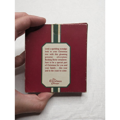 The Christmas Shoppe Genuine Silverplated Ornament Rocking Horse