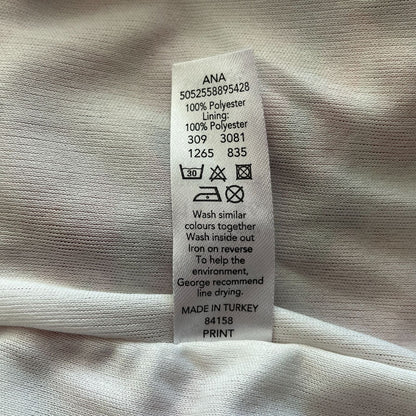 Moda George Womens Sz M A Line Midi Dress Pink Short Sleeve Chiffon