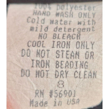 Vintage 1990s Stage Accents Womens Sz 8 Maxi Dress Show Choir Black Beaded