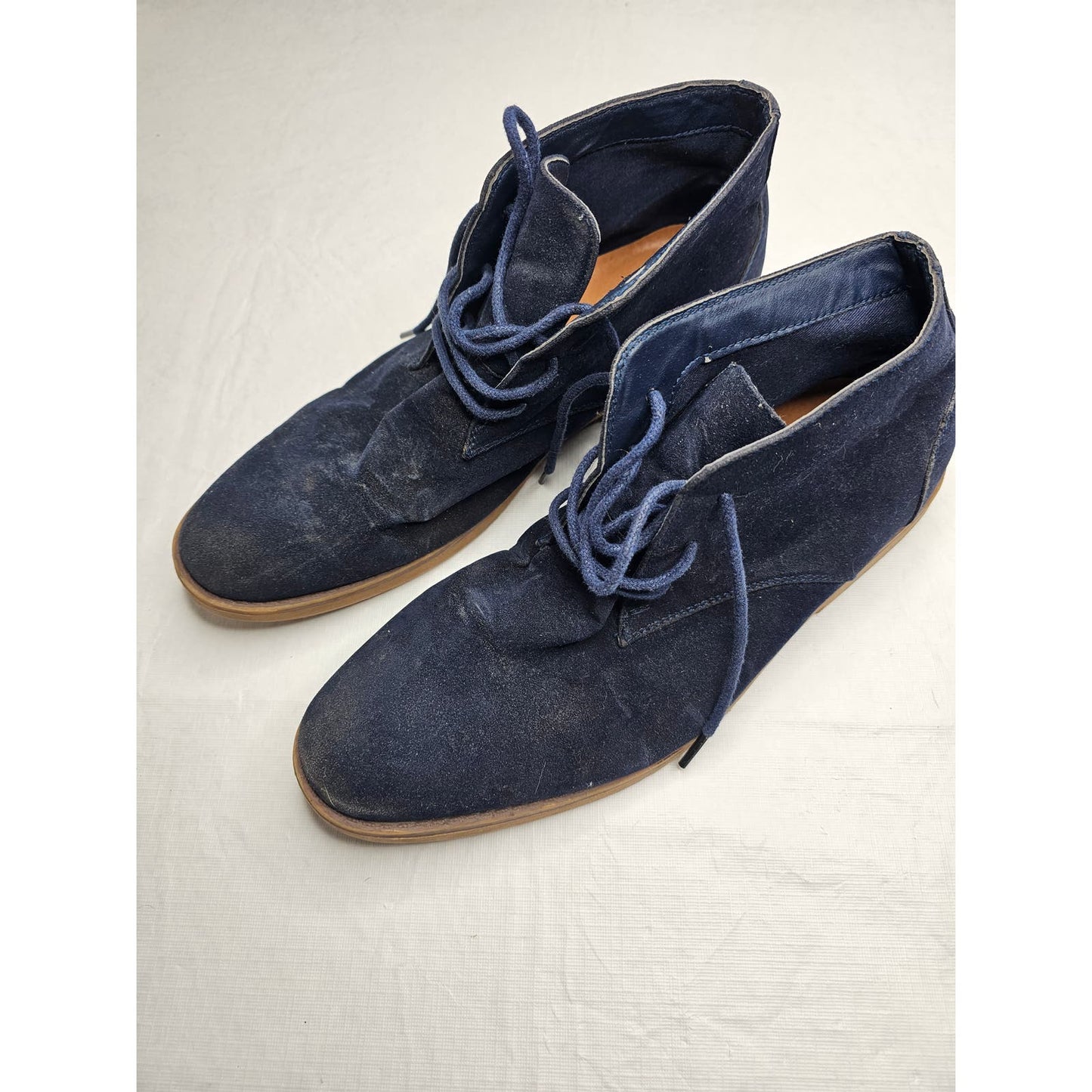 Cedar Wood State Mens Sz 11 Faux Blue Suede Chukka Boots Shoes