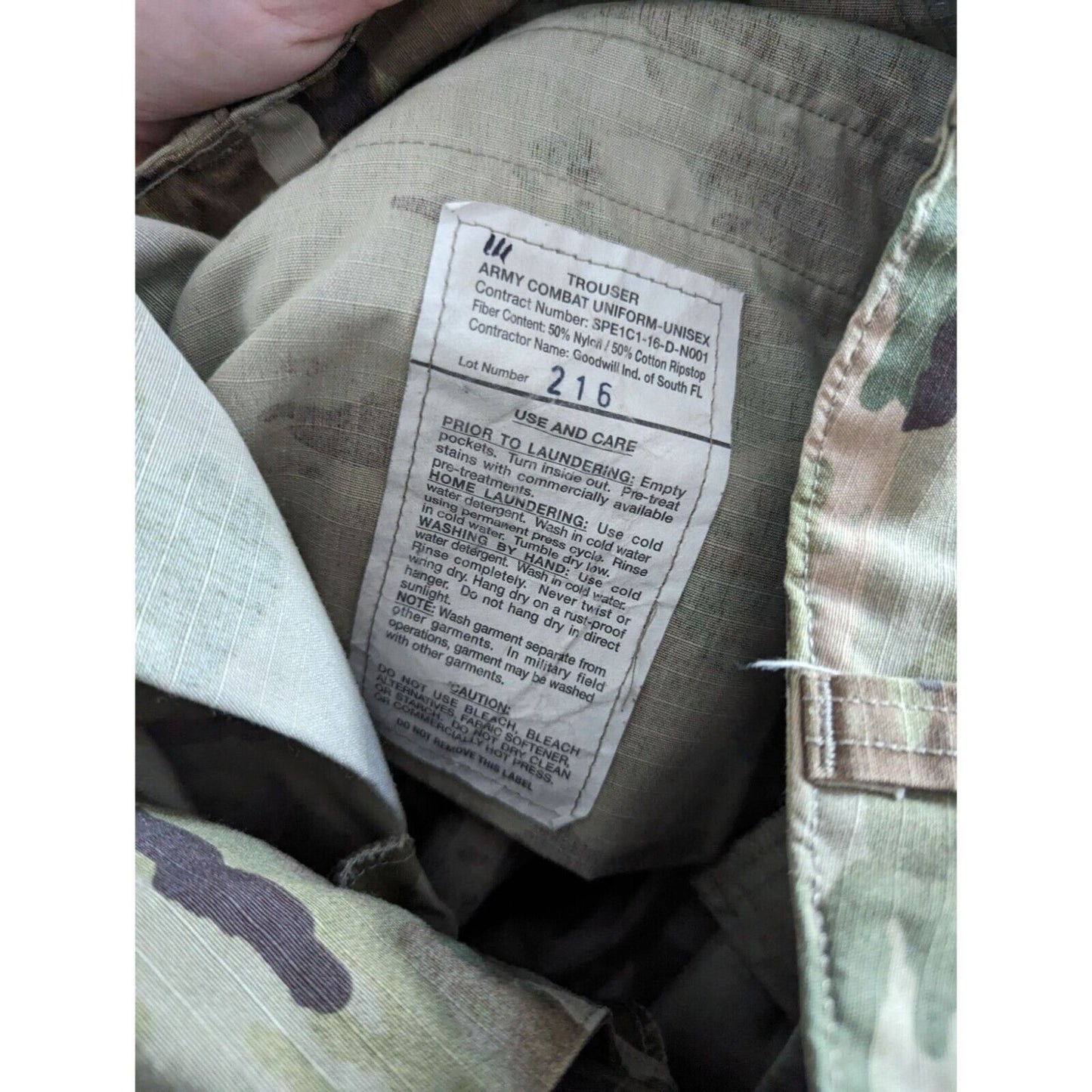 Army Combat Uniform Trouser Pants Sz 32x32 Medium Short