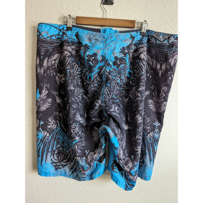 Mens Swim Trunks MMA Elite Lion Board Shorts Medium Y2k Trunks Sz 46