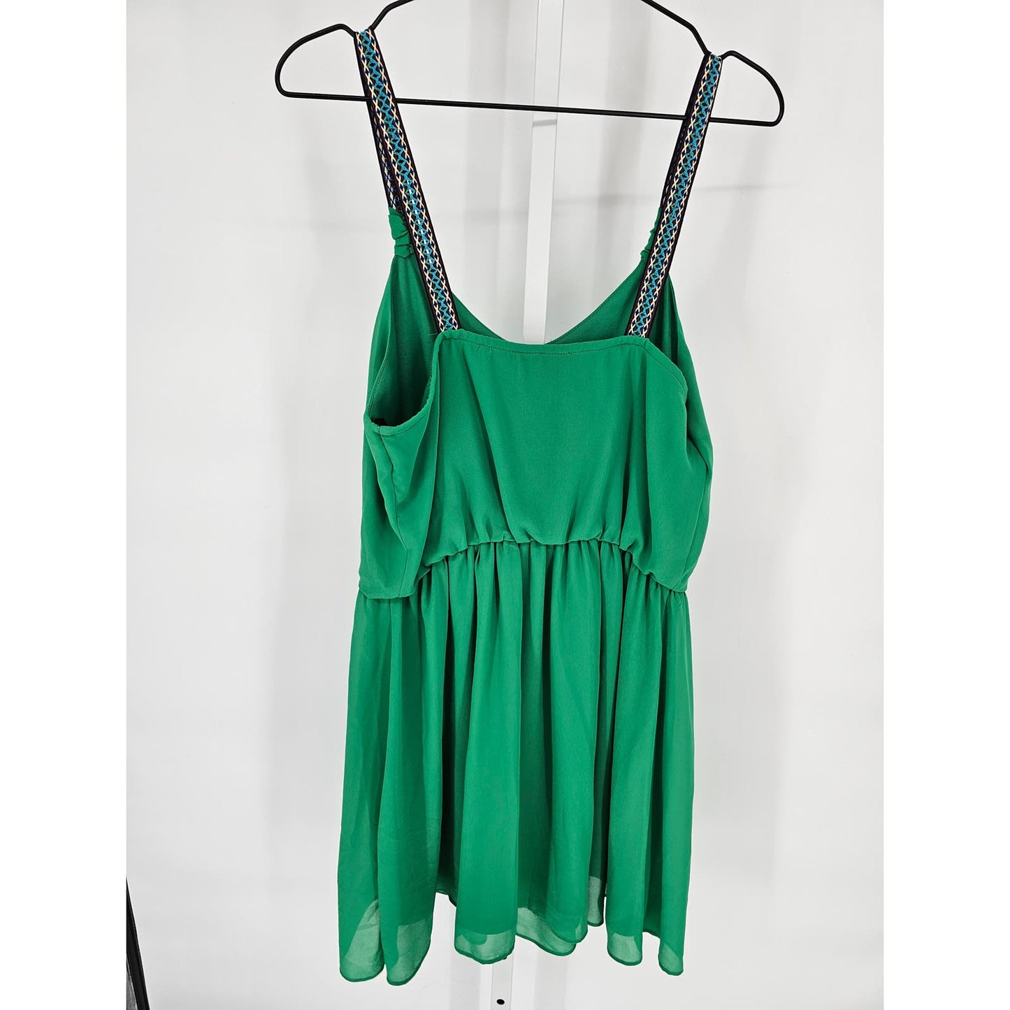 By & By Womens Sz L Above Knee Sleeveless Dress Kelly Green