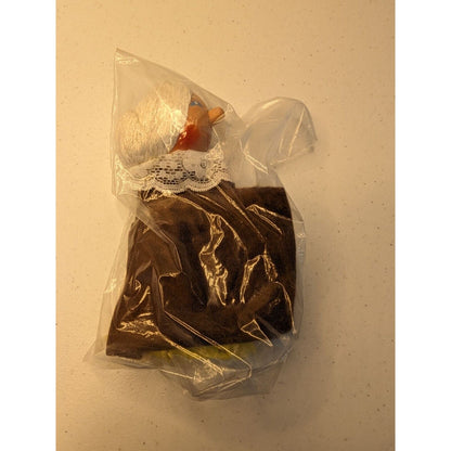 Vintage Dref Wooden hand Puppet Woman Grandmother NEW