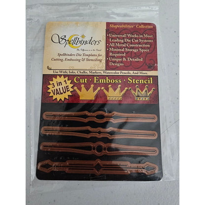 Spellbinders Shapeabilities Steel Craft Die Set Scroll Lines