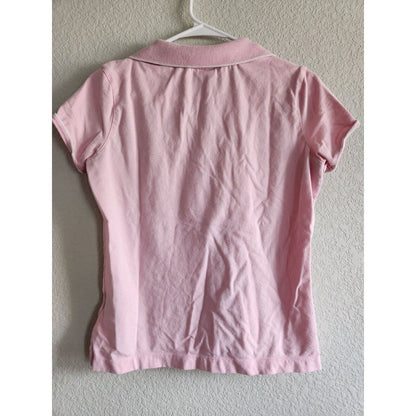 Vintage 1990s Nike Womens Sz M Short Sleeve Polo Shirt Light Pink