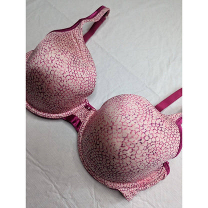 Vintage 1990s Vanity Fair Womens Sz 34DD T Shirt Bra Pink Dots Style 75338