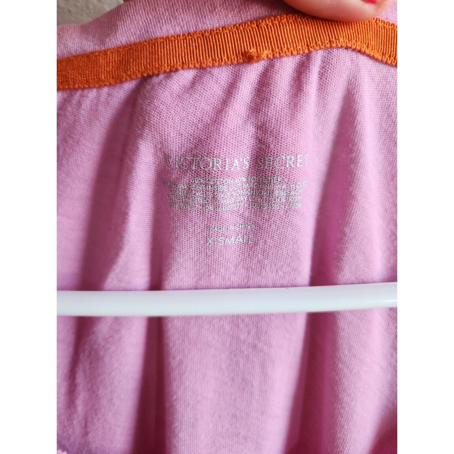 Victorias Secret Womens Sz XS Sleep Shirt Nightgown Cotton Red ORange Ombre