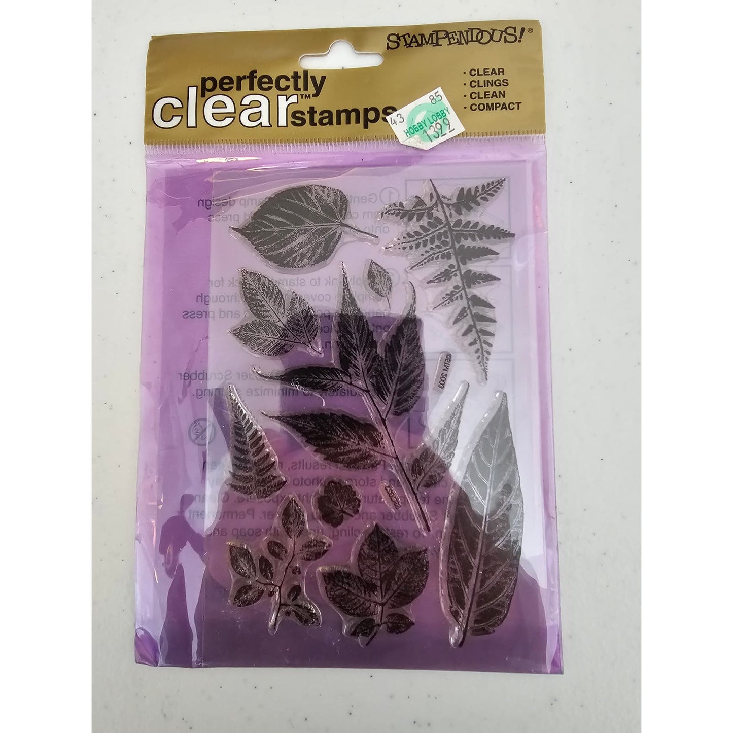 Stampendous Perfectly Clear Stamp Set Summer Leaves Floral