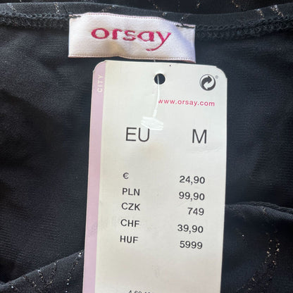 Orsay Womens Sz M Scoop Neck Maxi Cocktail Dress Glitter Print