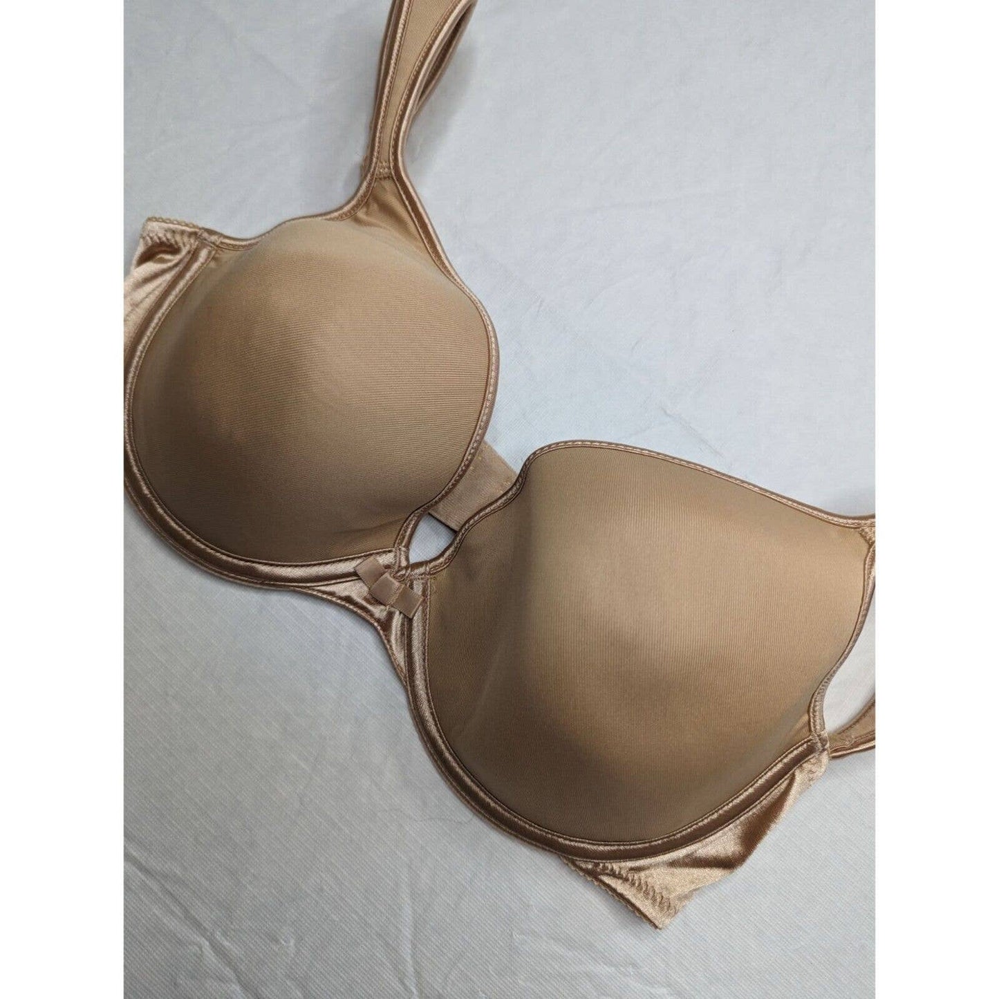 Vintage Bali Womens Sz 38C Beige T Shirt Bra Style 3270 Satin Trim