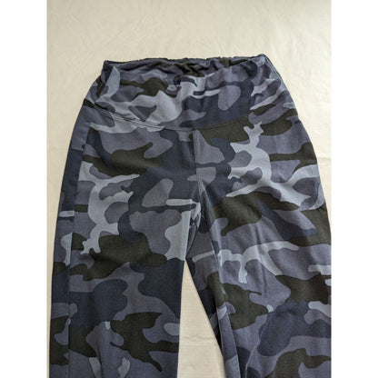 Womens M Leggings by Zenana Blue Camo Camouflaged Print