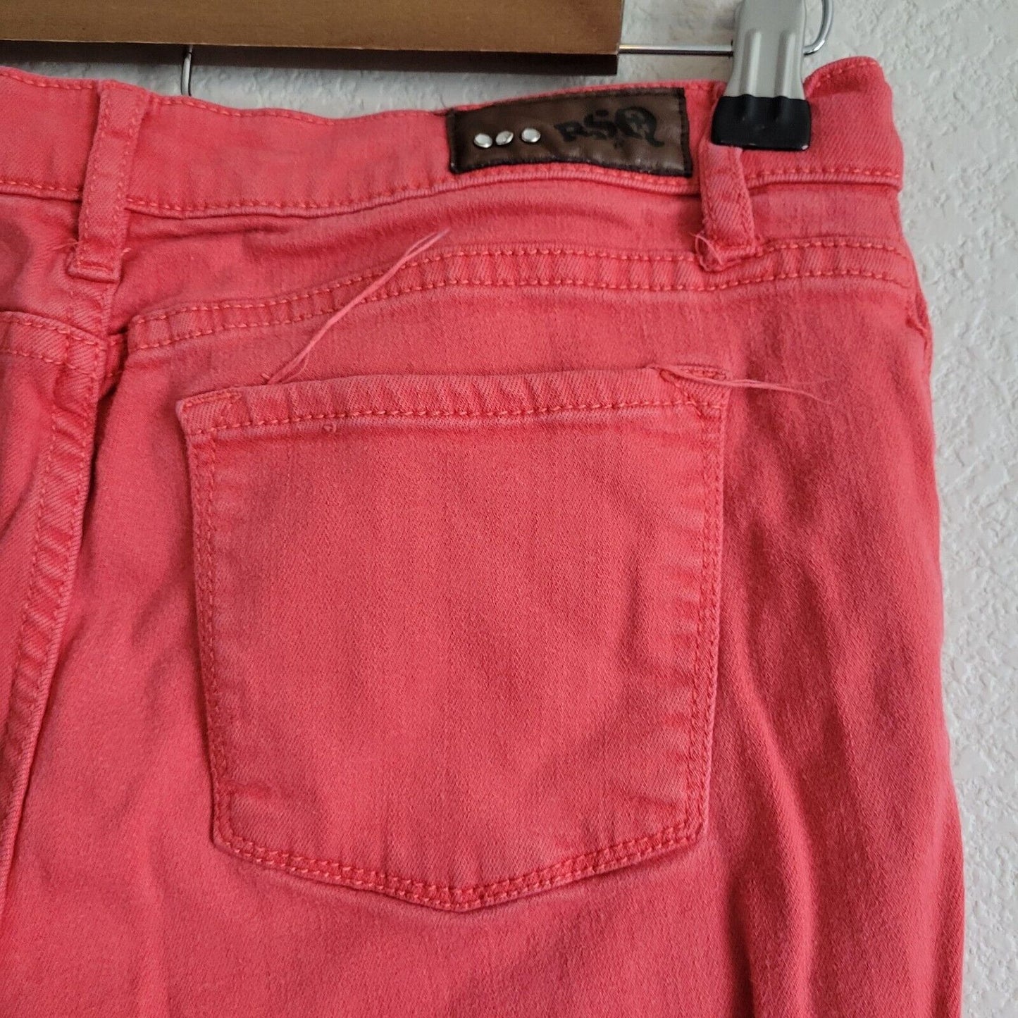 RSQ Juniors Sz 9 Miami Jegging Skinny Jeans Bright Coral Red