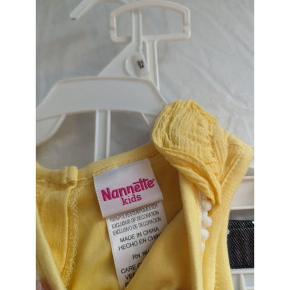 Nanette Lepore Kids Baby Girls Sz 24M Outfit Set Yellow Shirt Leggings