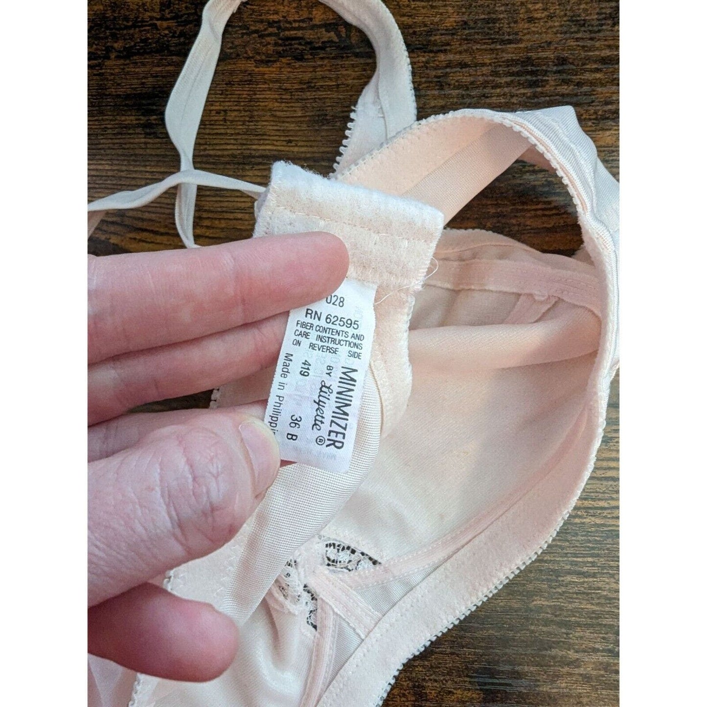 Minimizer by Lilyette Womens Sz 36B Light Pink Unlined Bra Vintage