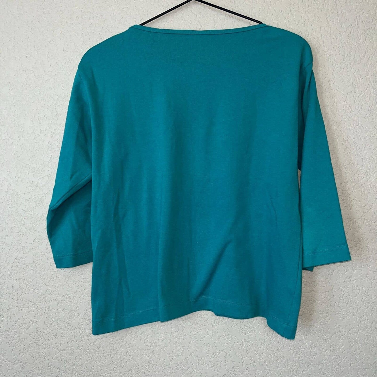 Vintage Westbound Petite Womens PL Teal Green Long Sleeve T Shirt