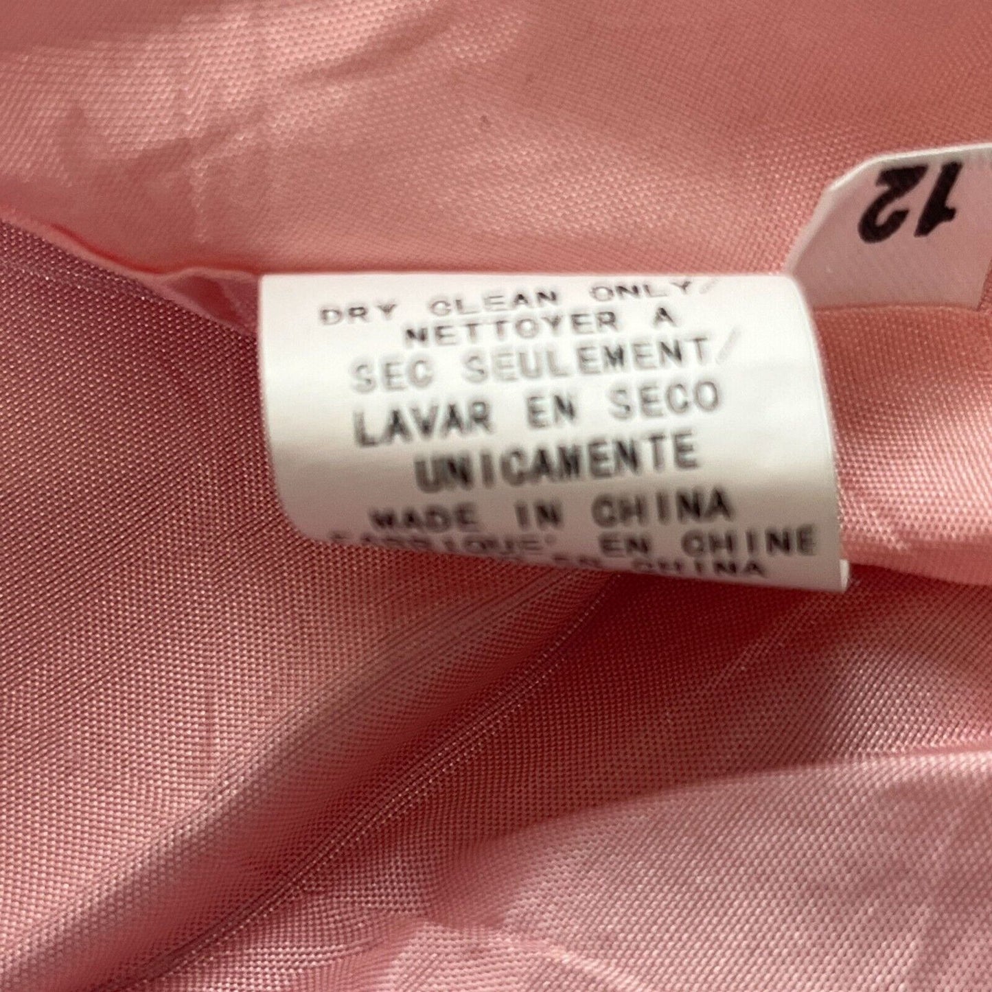 Due Per Due Veste Womens Sz 12 Light Pink V Neck Dress Cap Sleeve A Line