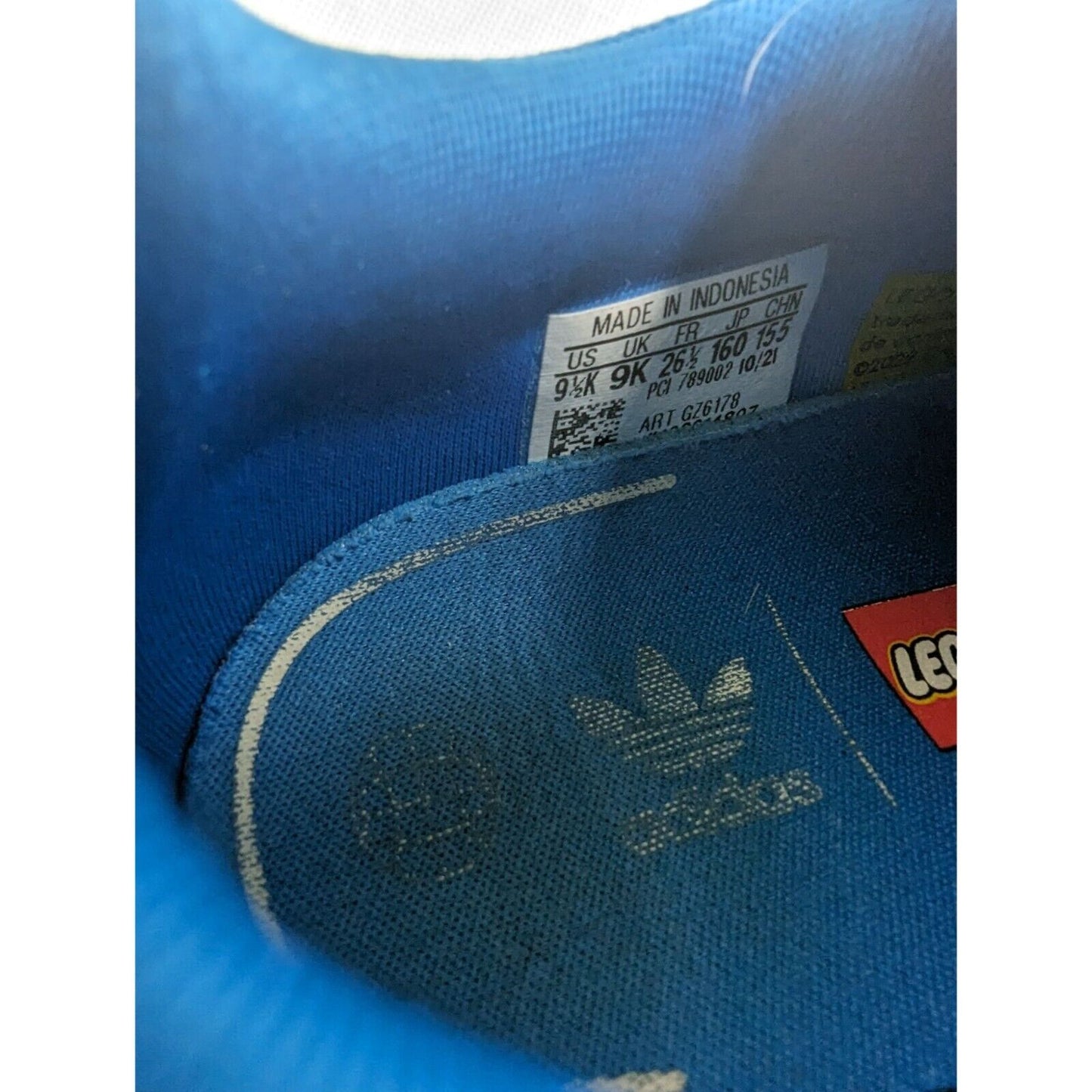 Adidas x Lego Shoes Toddlers 9.5K Blue Sneakers