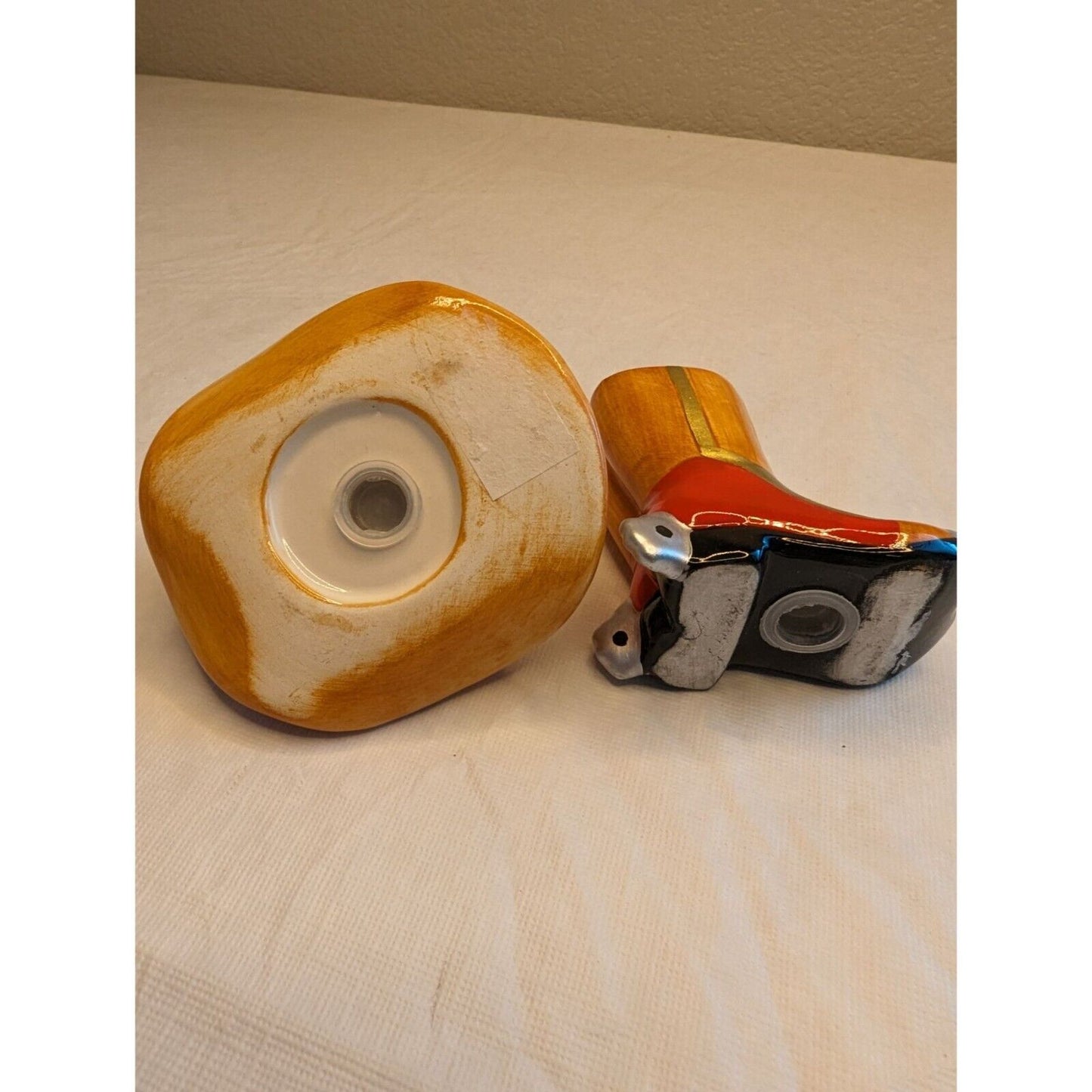Vintage Salt and Pepper Shaker Set 1950s Hand painted Cowboy Boot and Hat