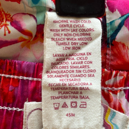 OP Juniors Sz M Bright Floral Athletic Shorts Elastic Waist