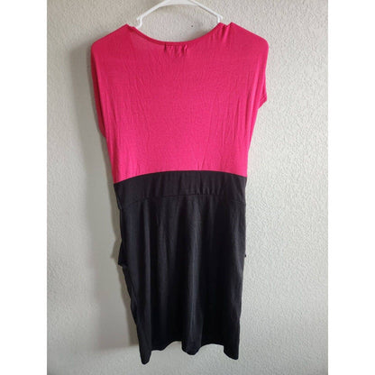 Vintage Y2K Delirious mujeres Sz L rodilla longitud vestido de carrera rosa negro