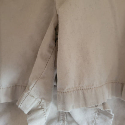 RXB Womens Sz 10 100% Cotton beige Pull On Skirt Skort Tie Waist Above Knee