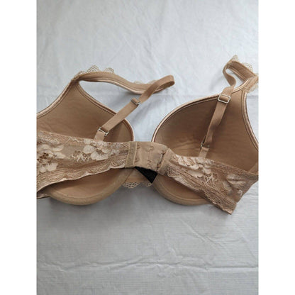 Soma Womens Sz 32DD Light Beige T Shirt Bra Lace Sides