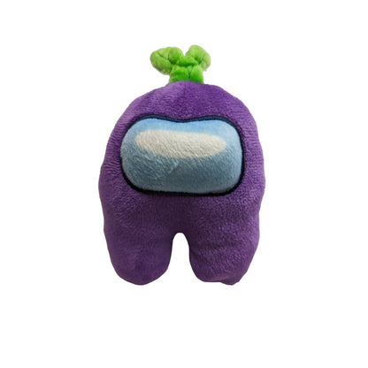 Among Us Mini Stuffed Animal Plush Purple w/ Green Sprout on Head