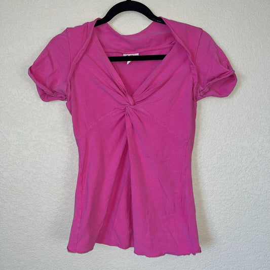 Alice Temperley for Target Womens Sz M Short Sleeve Pink V Neck Shirt