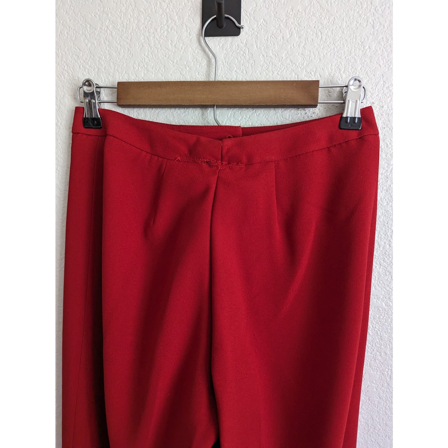 Vintage Peter Nygard Womens Sz 6P Petite Solid Red Straight Leg Pants