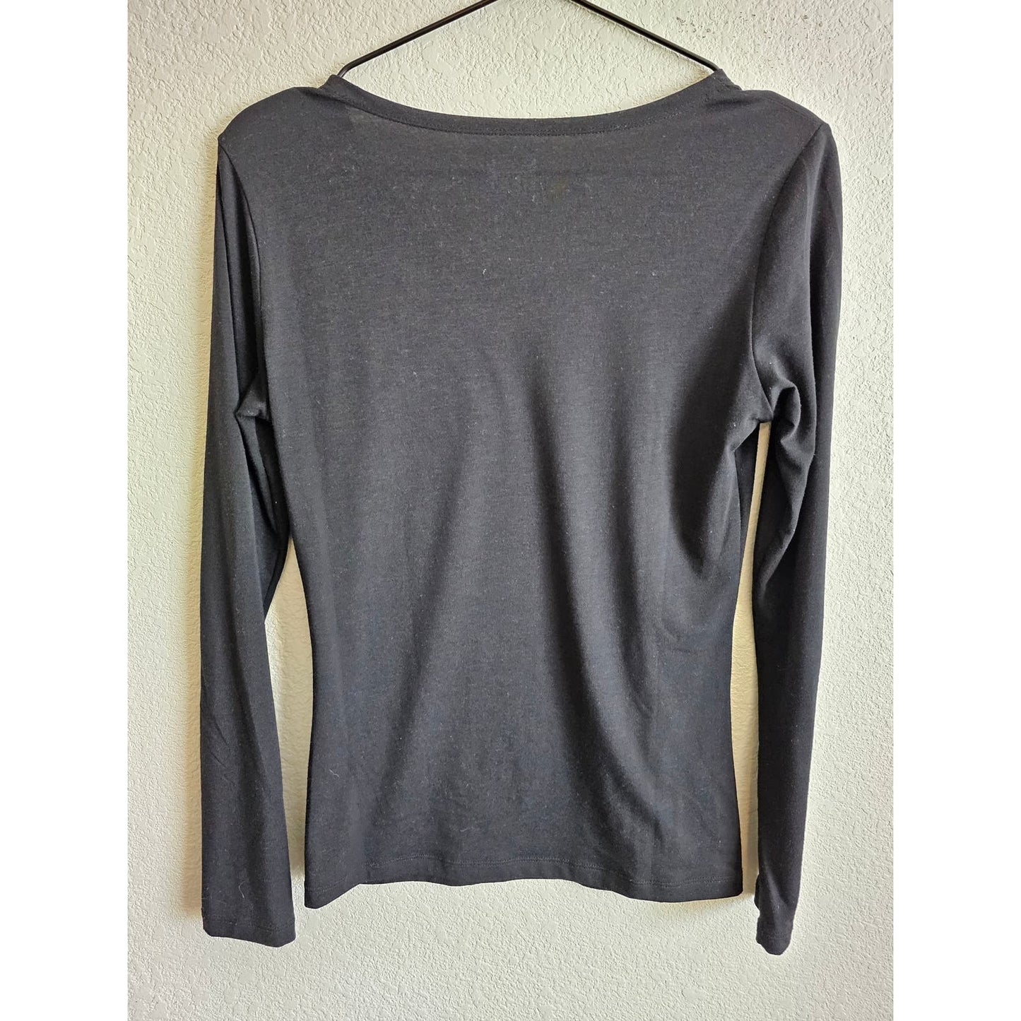 32 Degree Heat Womens Sz M Long Sleeve Athletic T Shirt Solid Black Scoop