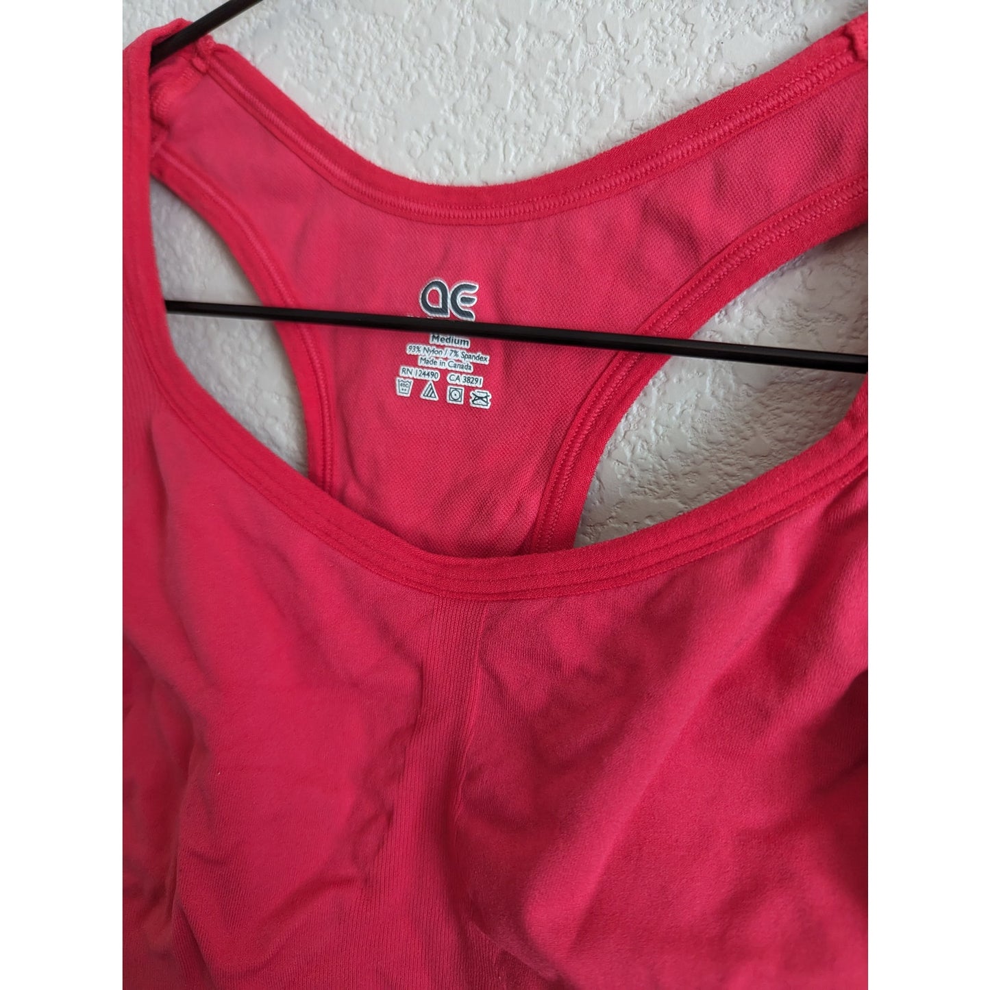 Athletic Essentials Womens Sz M Racerback Fitted Running Tank Top Pink NEW