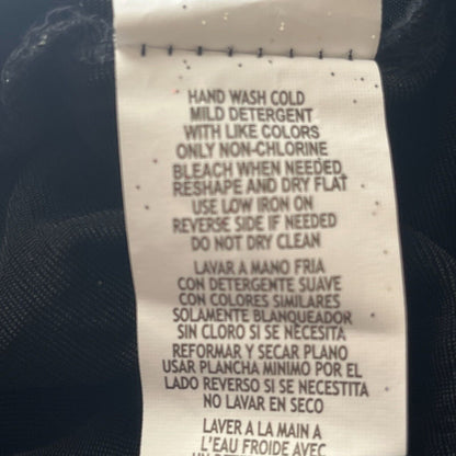 Vintage Blu Sage Womens Sz 12 Cocktail Dress Black Silver Glitter Midi