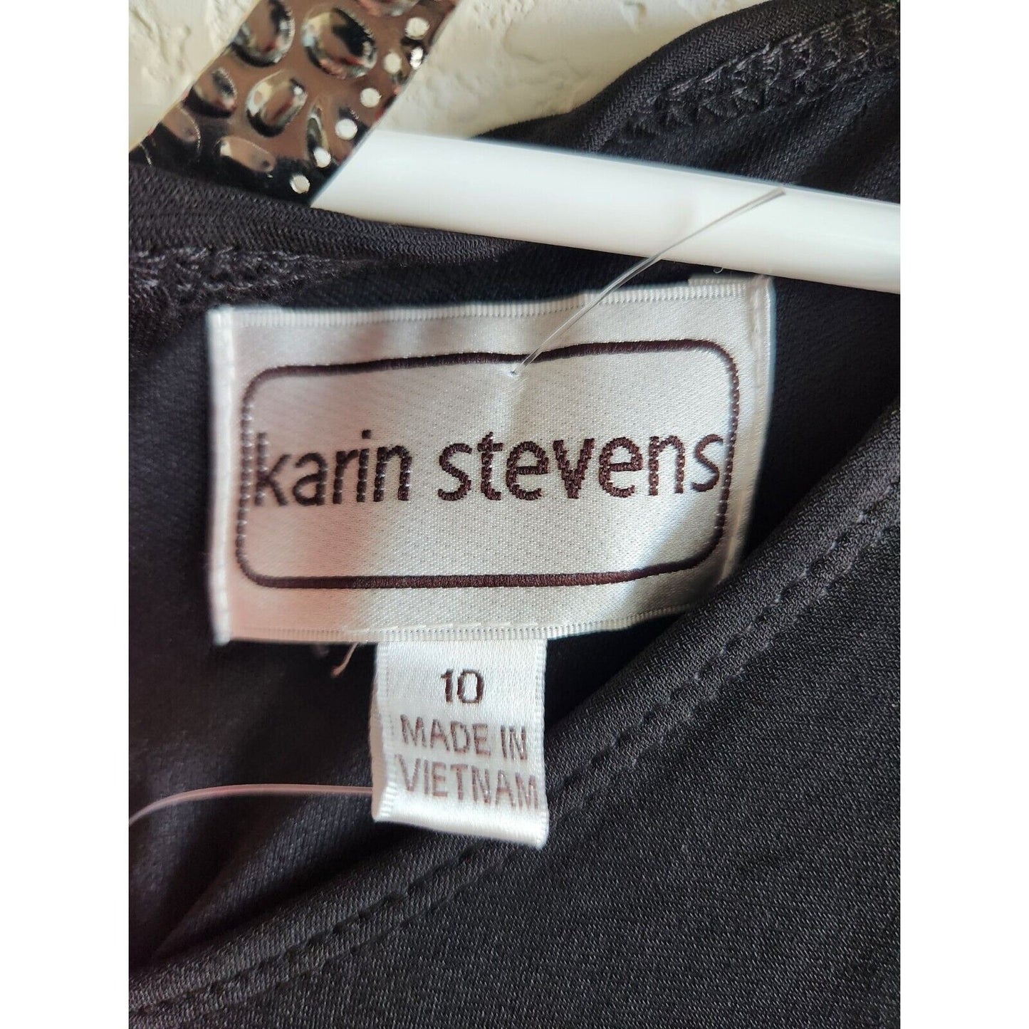 Vintage Karin stevens womens Sz 10 Jumpsuit Formal Black White