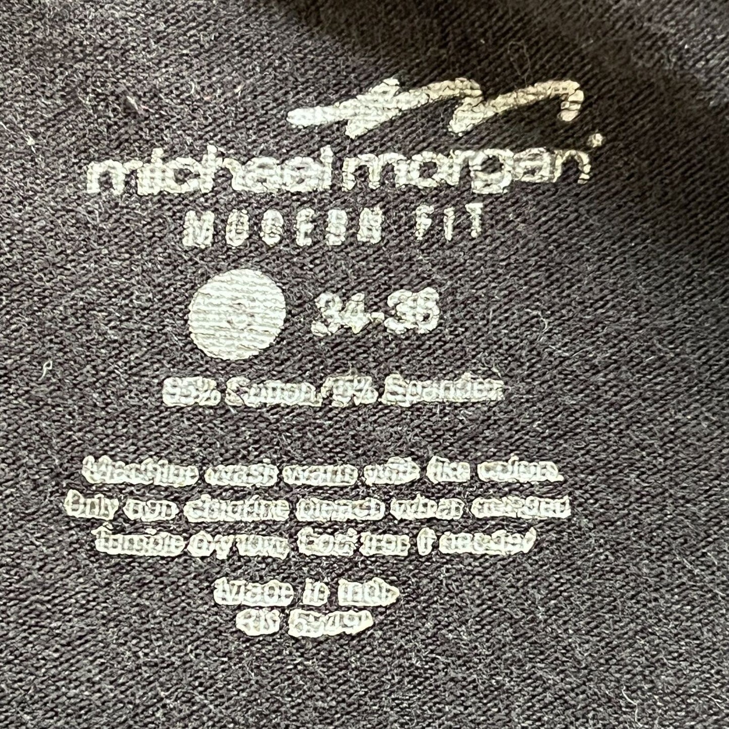 Michael Morgan Mens Sz M 34-36 Modern Fit Short leeve T Shirt Black