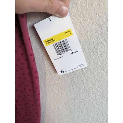 Nike Yoga High Rise Polka Dot Twist 7/8 Capri Tights Sweet Beet Size S NEW