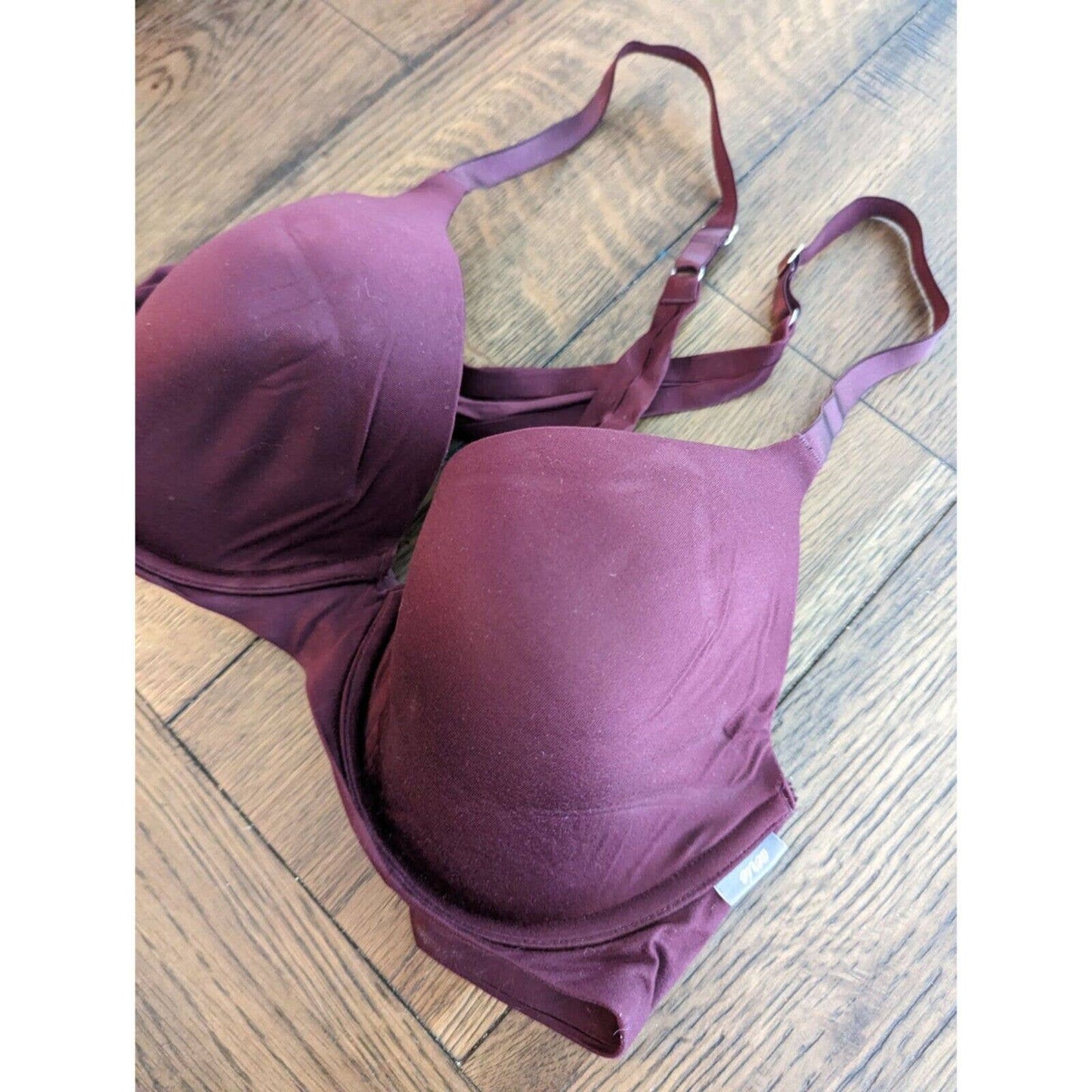 Aerie Womens Sz 34D Sunnie Bra Dark Purple Cross Back T Shirt Bra