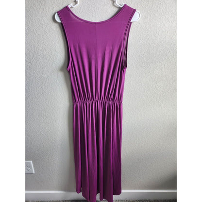 Seven 7 Womens Sz M High Low Hem Maxi Dress Purple Scoop Neck