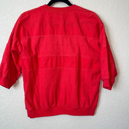 Vintage Alison Craig 1980s Womens Sz S Oversized T Shirt Red