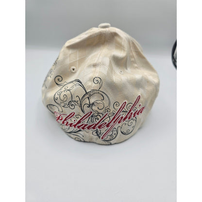 Philadelphia Phillies Mens Sz L/XL Fitted Flexfit Baseball Hat by FRTYSVN Beige