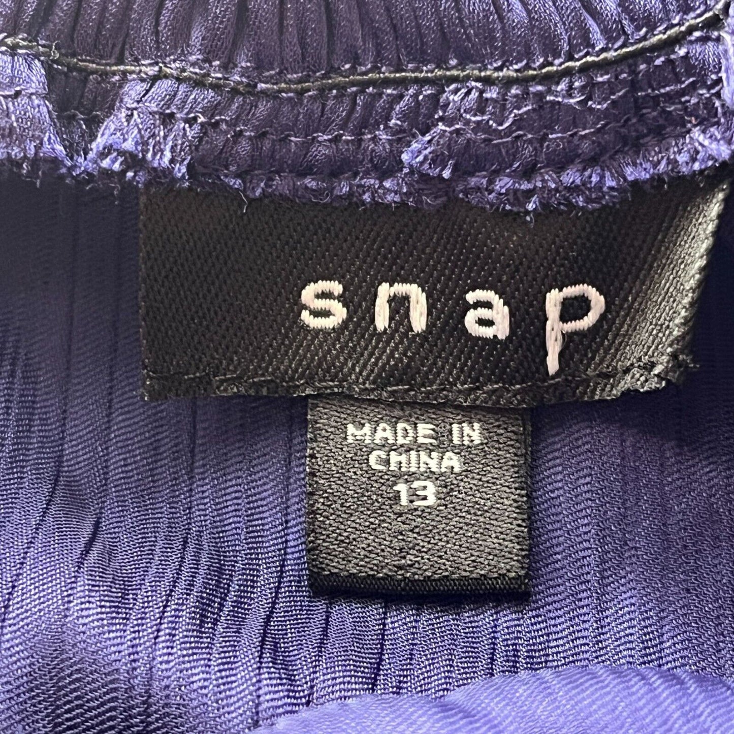 Snap Juniors Sz 13 Halter Dress Purple and Black Vintage Y2K Knee Length