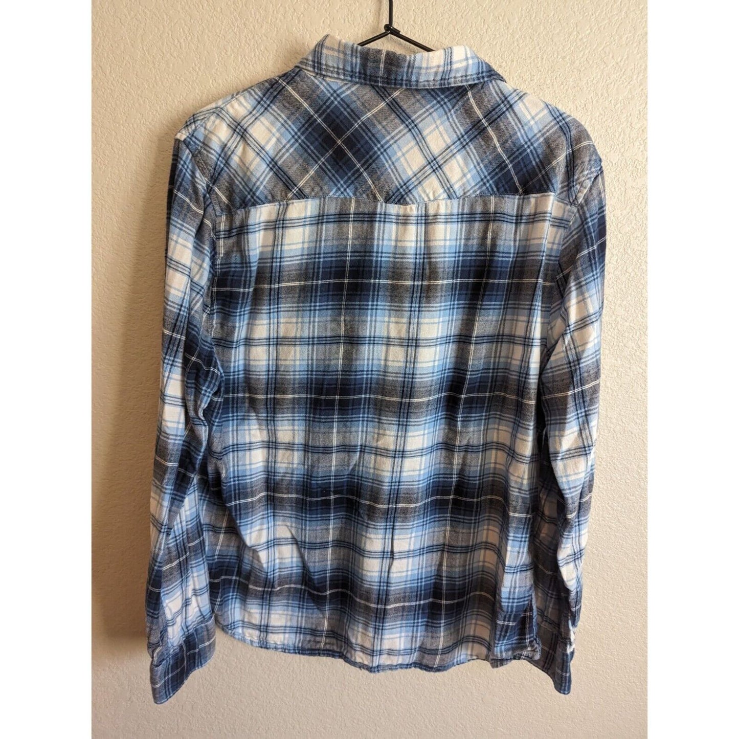 Jachs Girlfriend Womens Sz L Bea Fit Pearl Snap Plaid Western Shirt Shacket