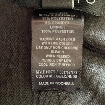 En Focus Studio Womens Sz 4 Formal Maxi Dress Black Floral Sides