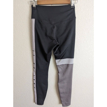 Nike Dri Fit Leggings de compresión para correr para mujer Sz S negro y gris